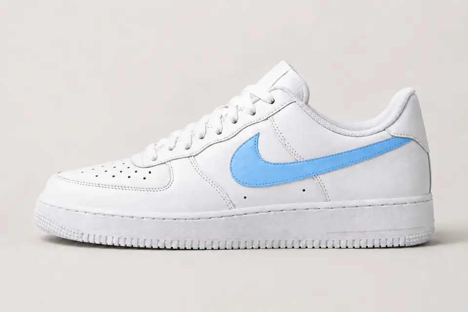 Air Force 1 Ado Fille coloris bleu ciel, vue de profil