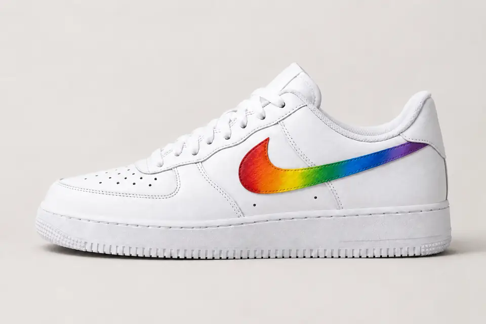 Air Force 1 Ado Fille coloris multicolore, vue de profil