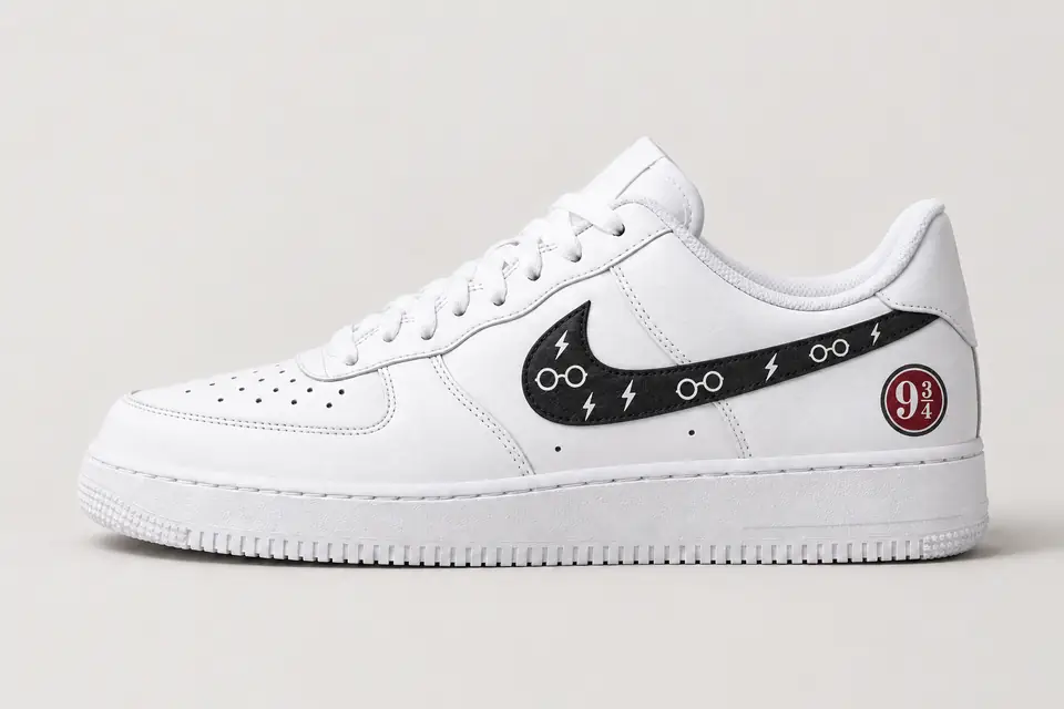 Air Force 1 Harry Potter coloris noir, vue de profil