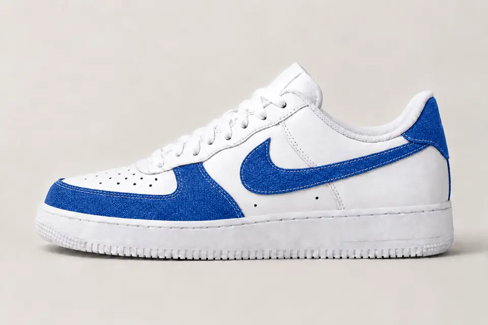 Air Force 1 Jean coloris bleu, vue de profil