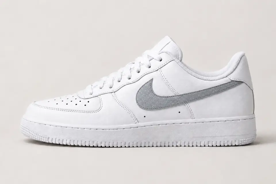 Air Force 1 Paillette Femme coloris gris, vue de profil