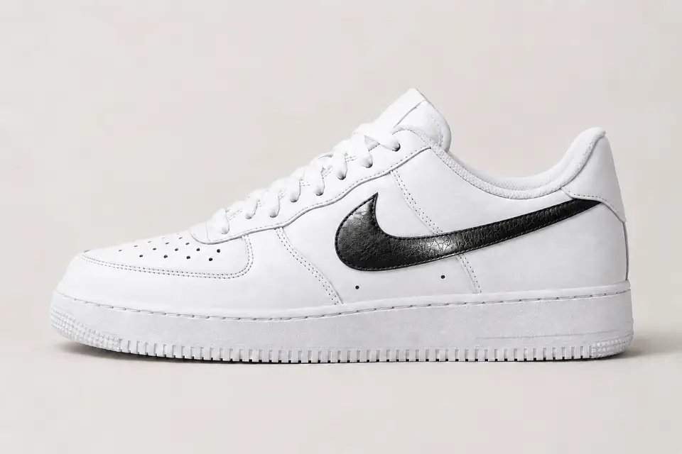 Air Force 1 Réfléchissante Femme coloris noir, vue de profil