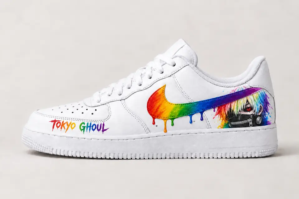 Air Force 1 Tokyo Ghoul coloris multicolore, vue de profil