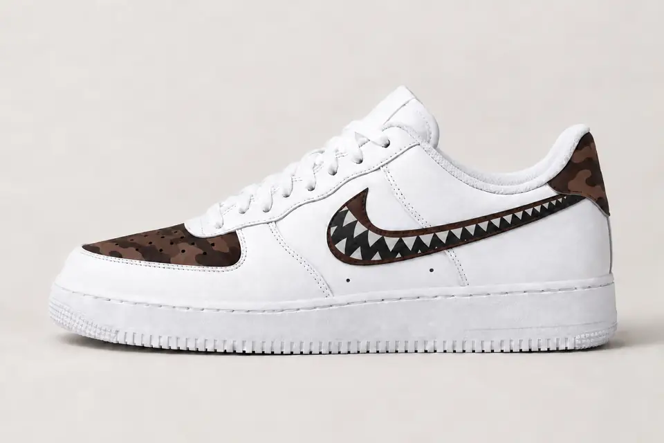 Air Force Bape Star coloris marron, vue de profil