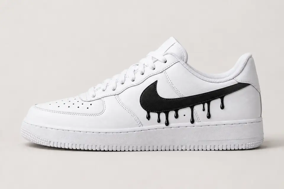 Air Force Bébé Drip coloris noir, vue de profil