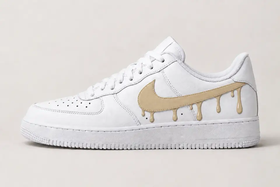 Air Force Bébé Fille Drip coloris beige, vue de profil
