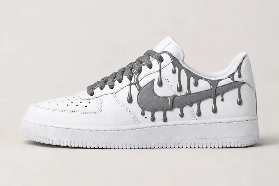 Air Force Corde Drip coloris gris, vue de profil