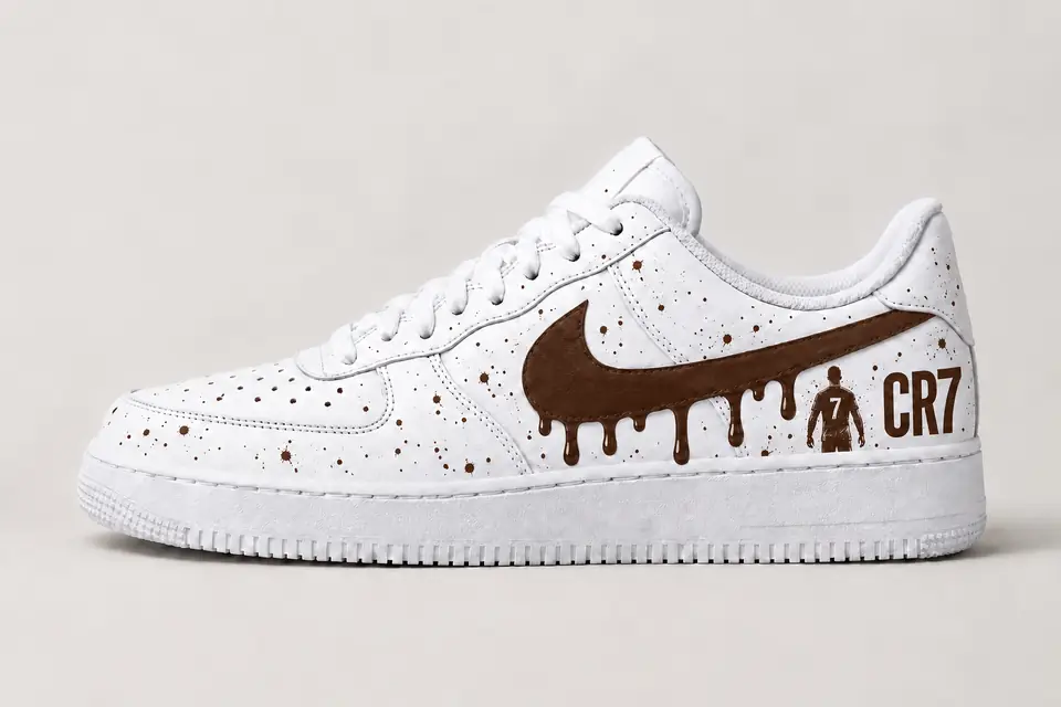 Air Force CR7 Drip coloris marron, vue de profil
