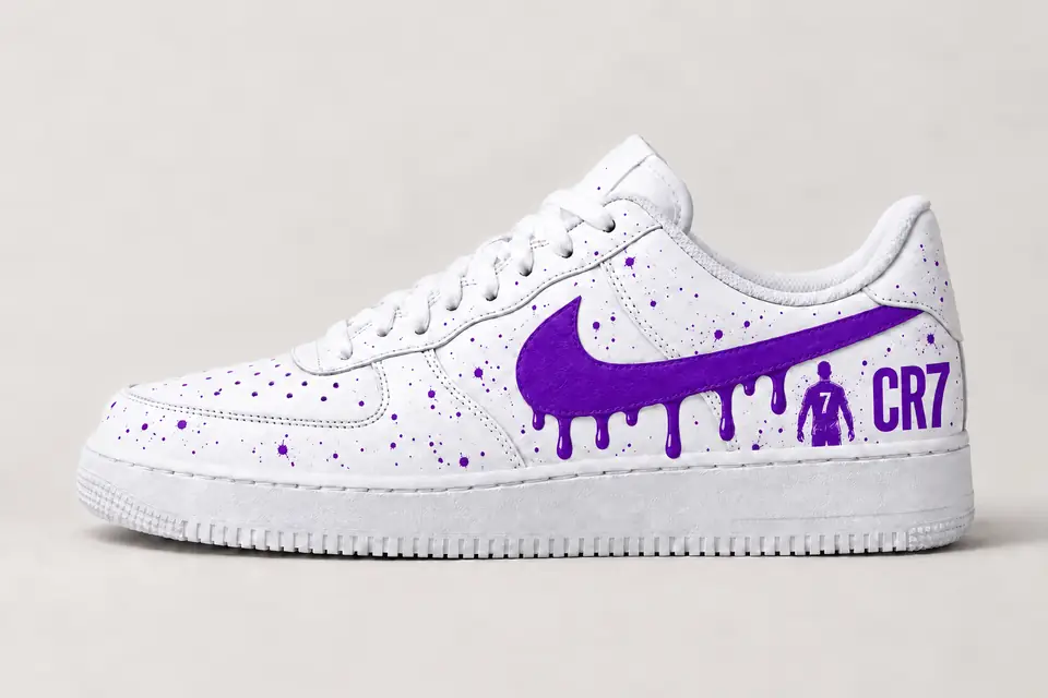Air Force CR7 Drip coloris violet, vue de profil