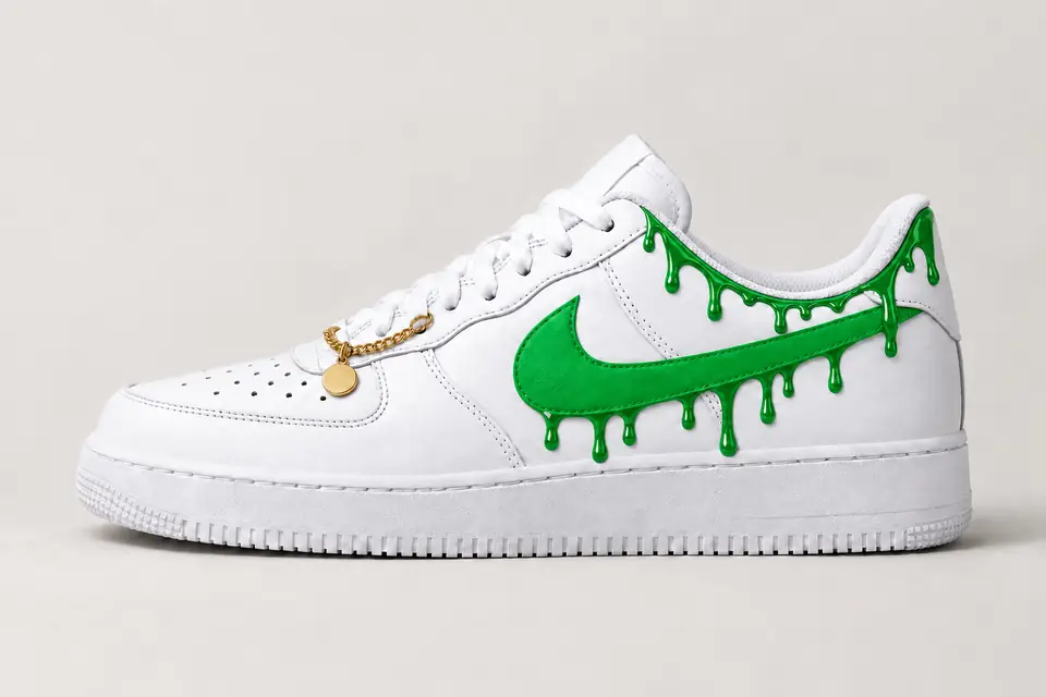 Air Force One Bijoux Drip coloris vert, vue de profil