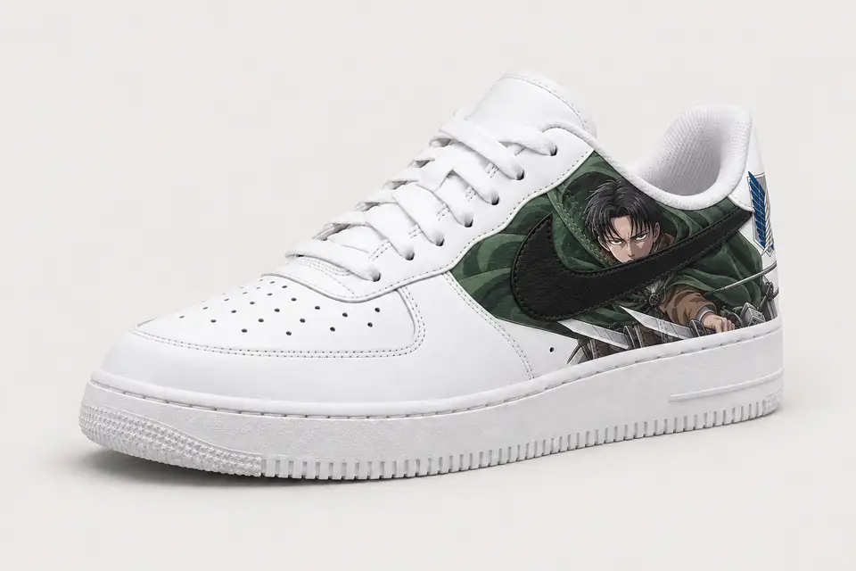 Air Force One Custom SNK coloris noir, vue de trois quarts
