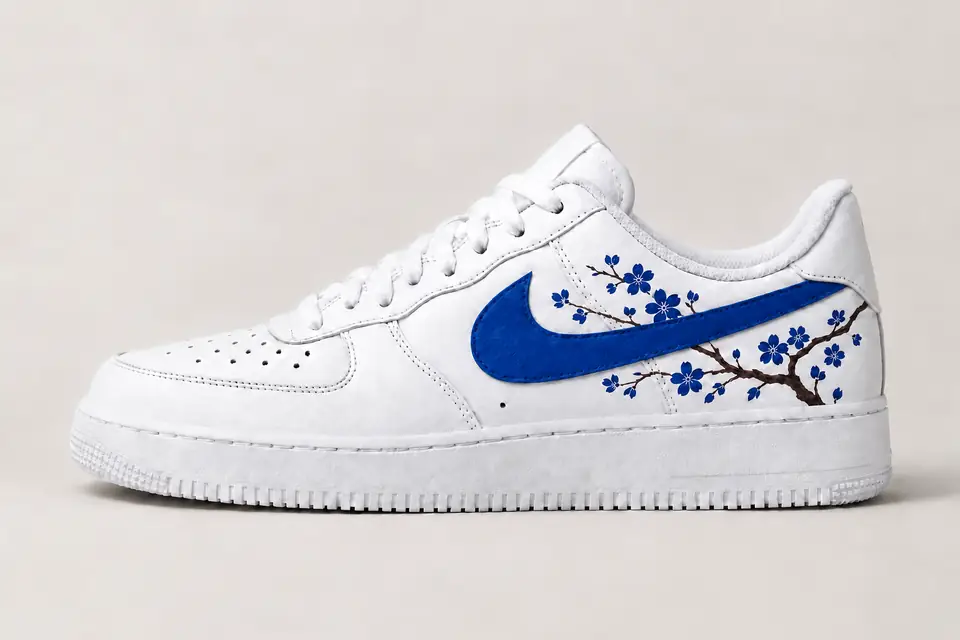 Air Force One Fleur de Cerisier coloris bleu, vue de profil