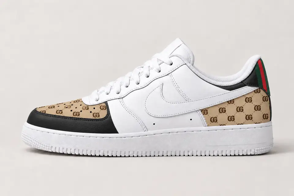 Air Force One Gucci Homme coloris noir, vue de profil