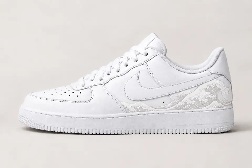 Air Force One Japon coloris blanc, vue de profil