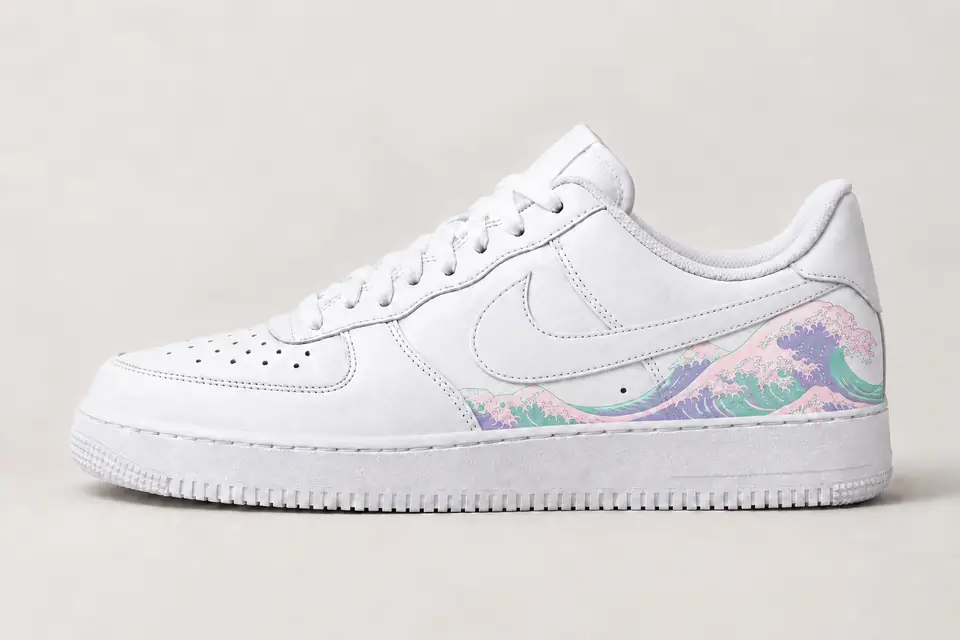 Air Force One Japon coloris pastel, vue de profil