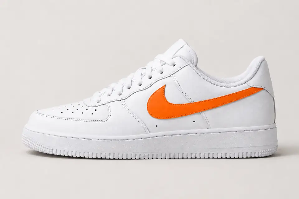 Air Force One Orange Pastel coloris orange, vue de profil