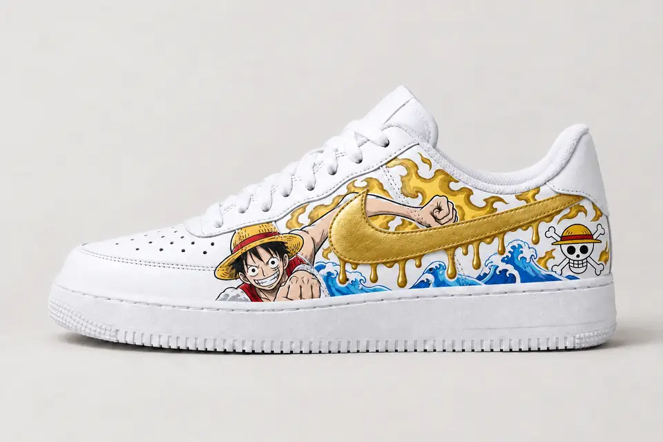 Air Force One Piece Drip coloris or, vue de profil