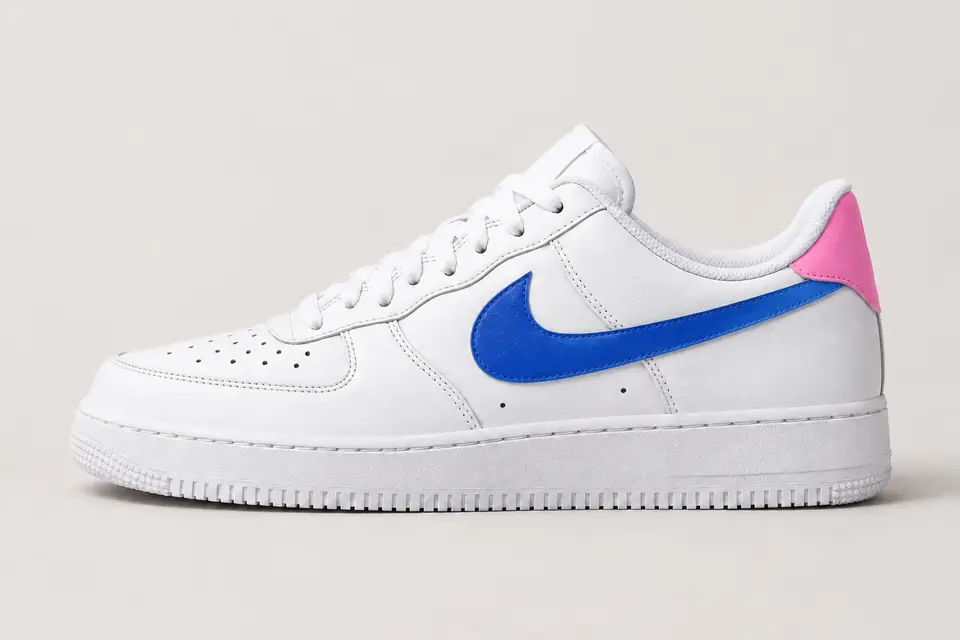 Air Force One Rose et Bleu coloris bleu, vue de profil