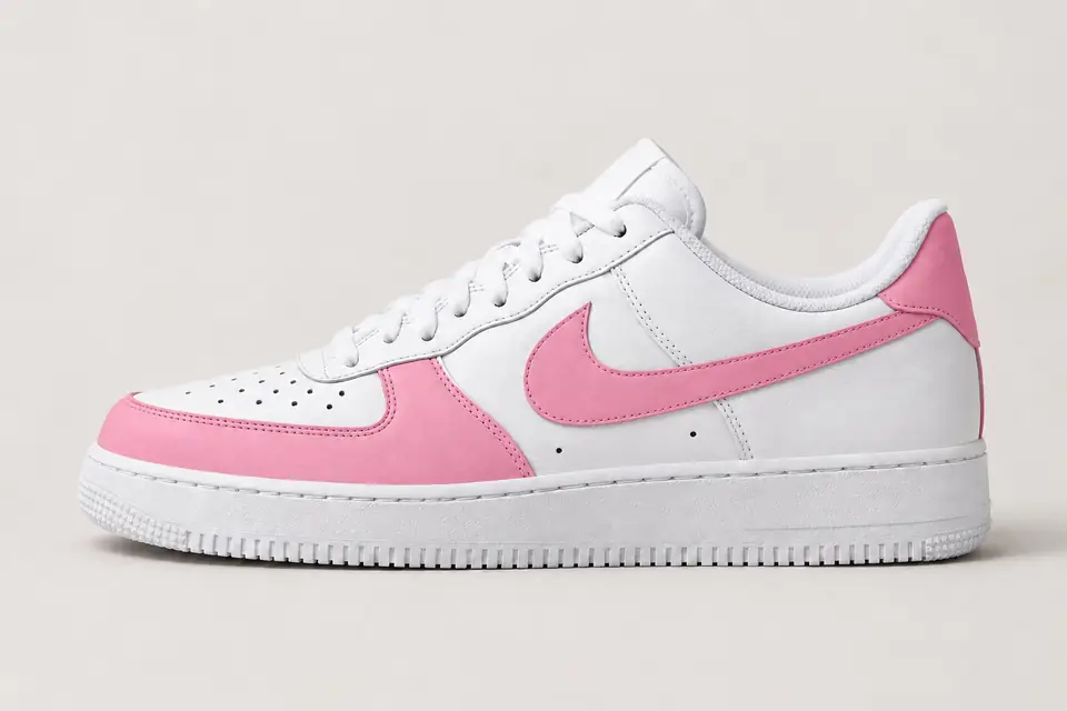 Air Force One Velour Rose coloris rose, vue de profil