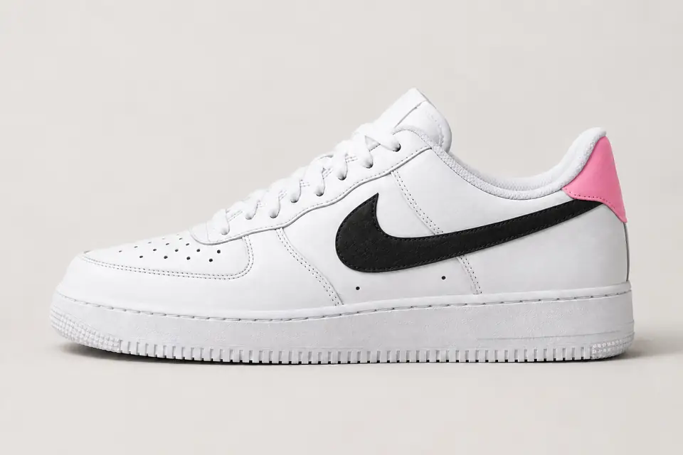 Air Force Rose et Noir coloris noir, vue de profil