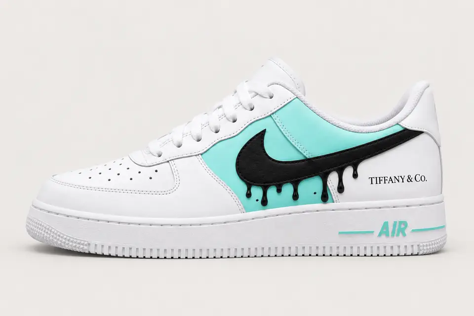 Air Force Tiffany Drip coloris noir, vue de trois quarts