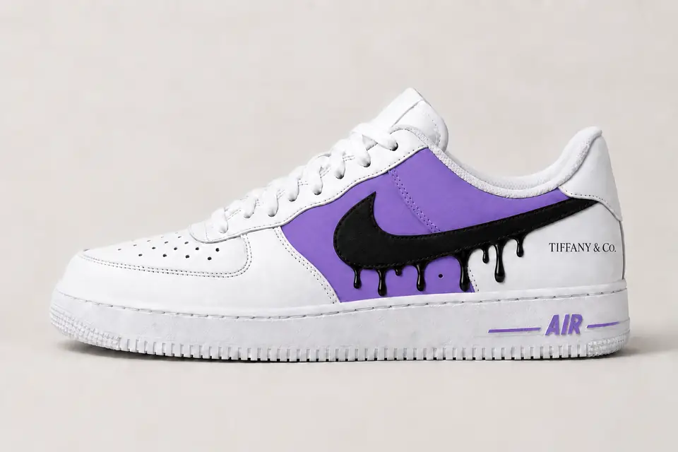 Air Force Tiffany Drip coloris violet, vue de profil