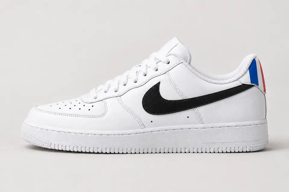 Custom Air Force 1 Lyon coloris noir, vue de profil