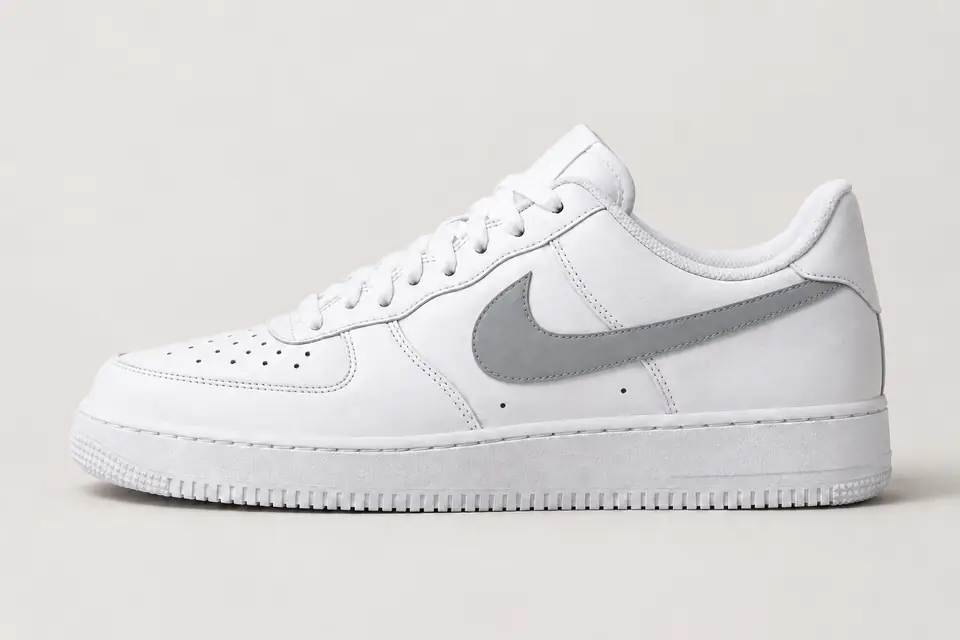 Nike Air Force 1 Femme Grise coloris gris, vue de profil