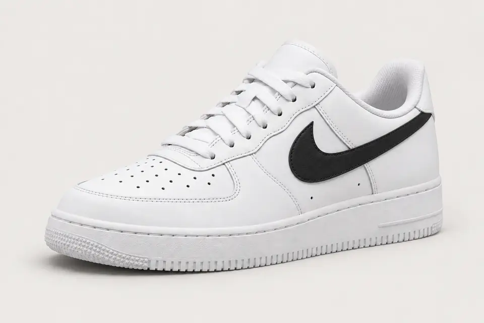 Nike Air Force 1 Junior Fille coloris noir, vue de trois quarts