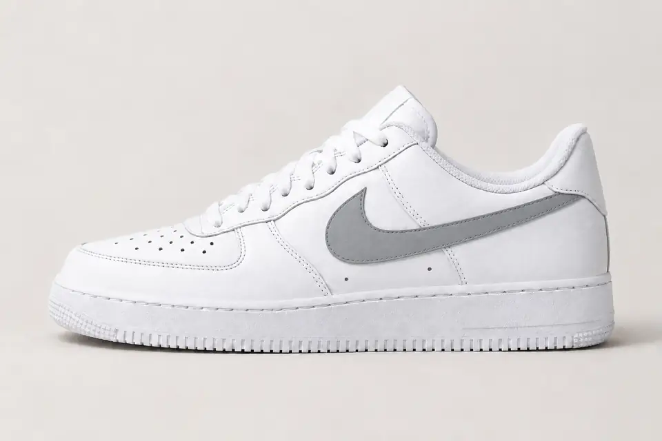 Nike Air Force 1 Junior Garçon coloris gris, vue de profil