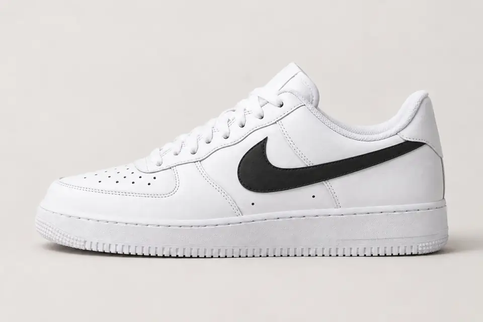 Nike Air Force 1 Junior Garçon coloris noir, vue de profil