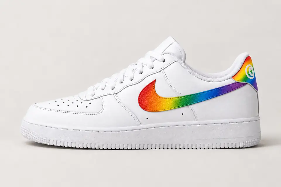 Nike Air Force 1 Tunisie coloris multicolore, vue de profil